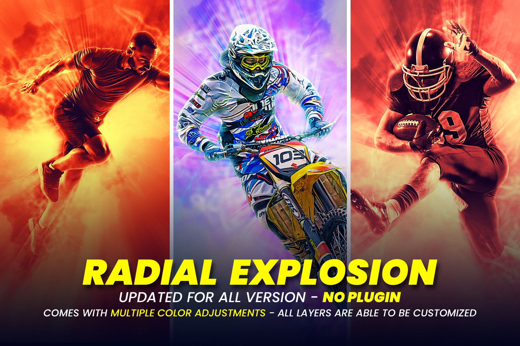 Radial Explosion Photoshop FXcover image.