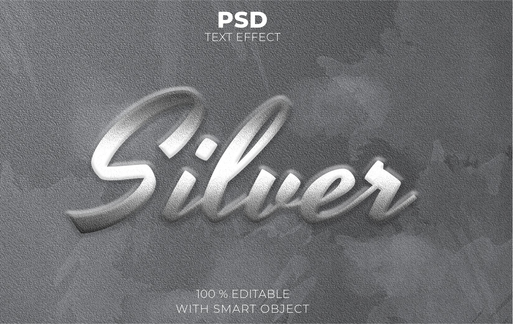 Silver Chrome editable text effectcover image.