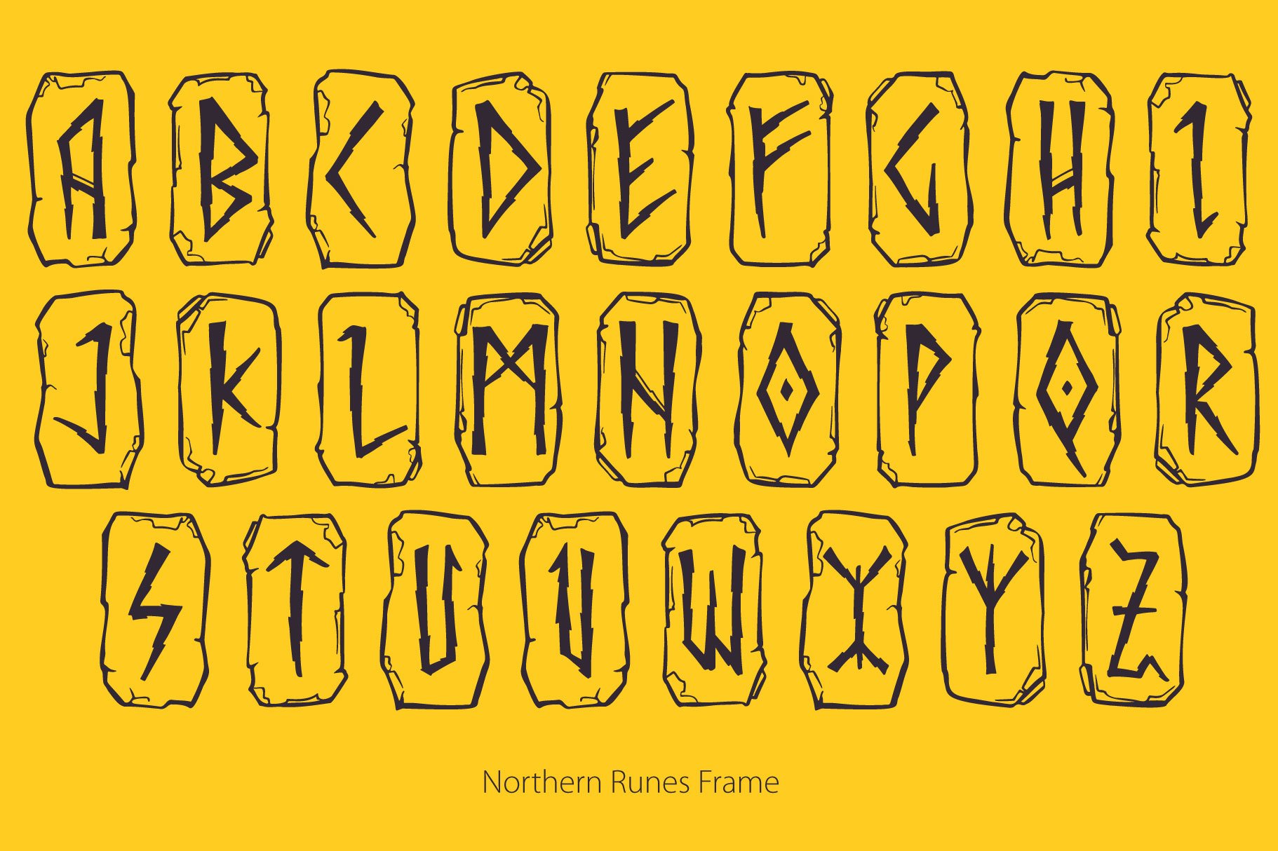 Northern Runes font preview image.