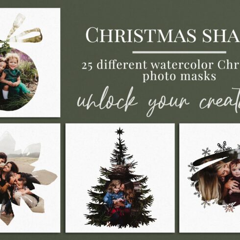 Christmas shapes photo maskscover image.