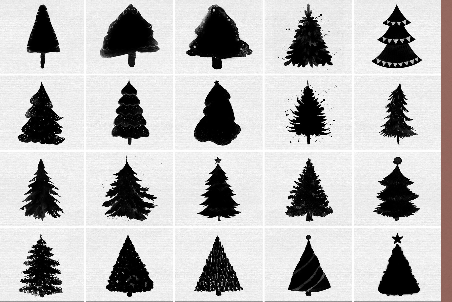 Christmas trees photo maskspreview image.