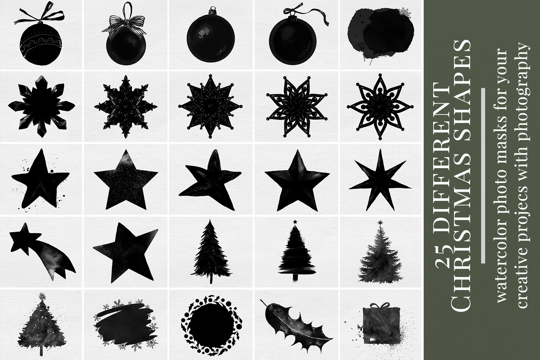 Christmas shapes photo maskspreview image.