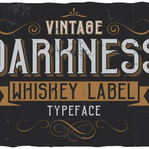 Vintage Darkness Label Font cover image.