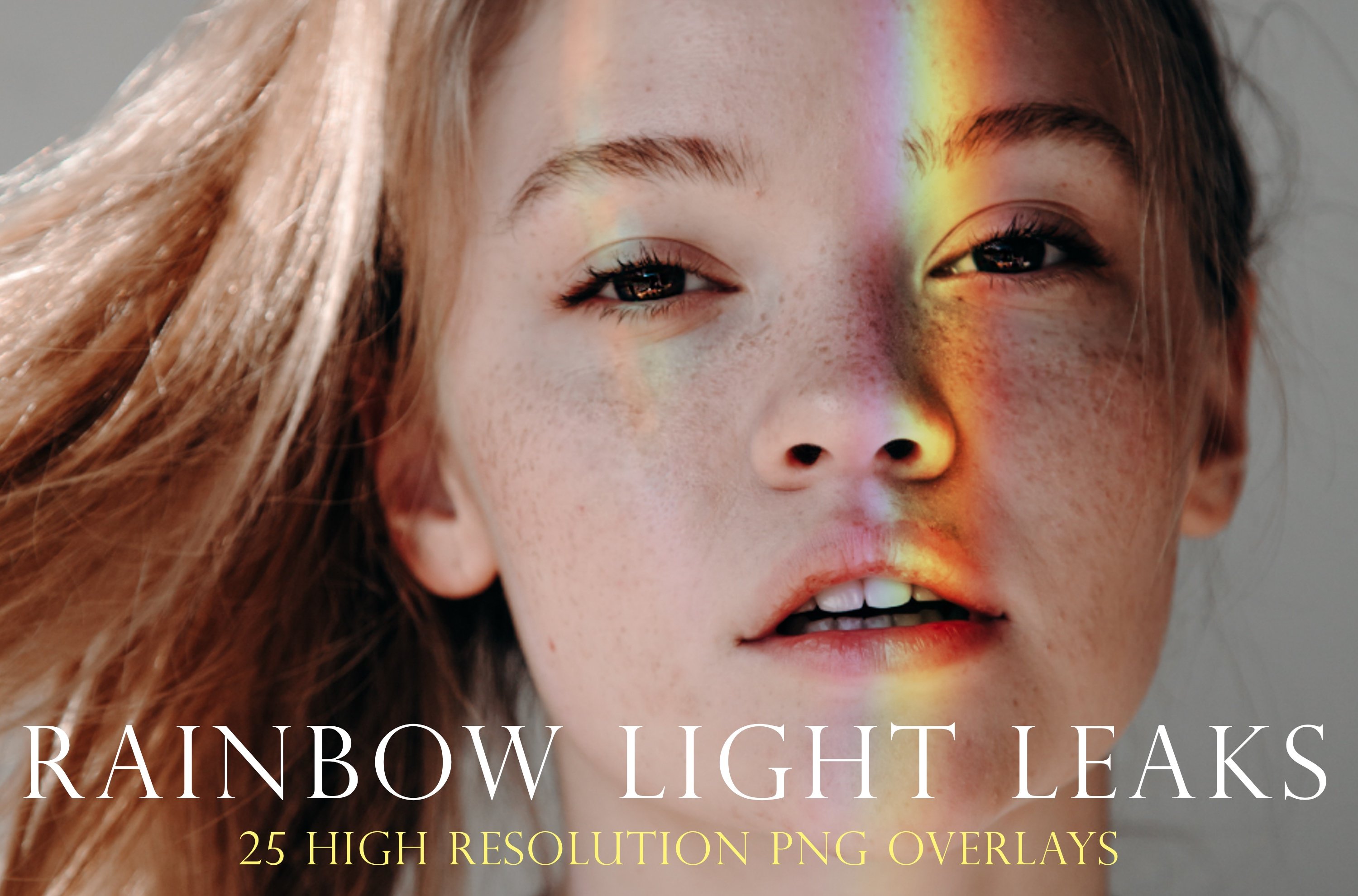 Rainbow light leak overlayscover image.