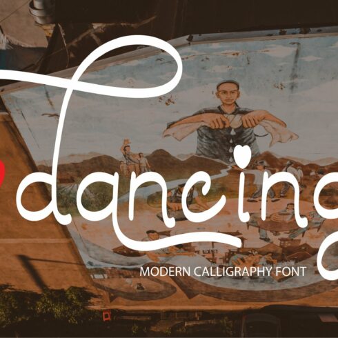 Dancing Calligraphy Font cover image.
