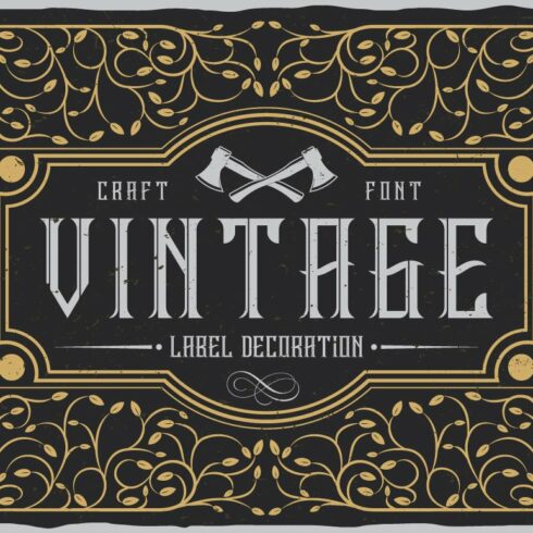 Vintage label typeface cover image.