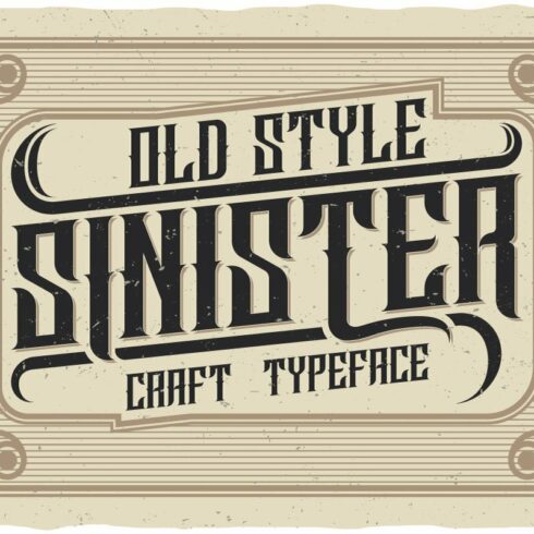 Sinister Typeface cover image.