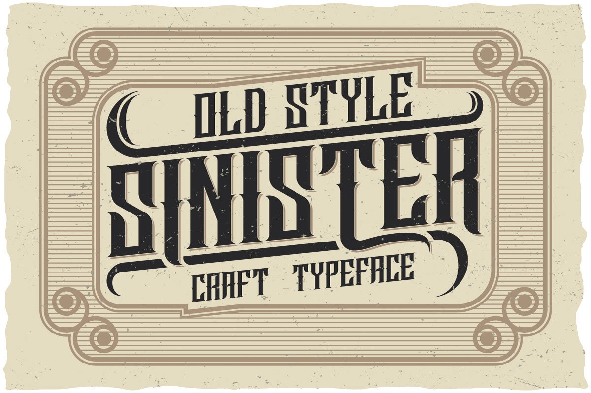 Sinister Typeface cover image.