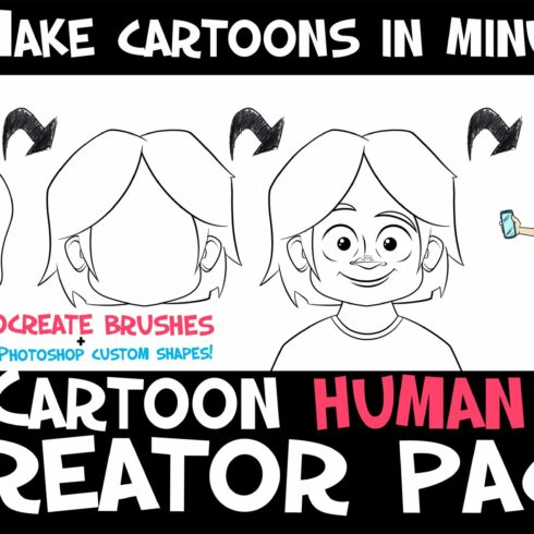 Cartoon Humans Creator Pack Brushescover image.