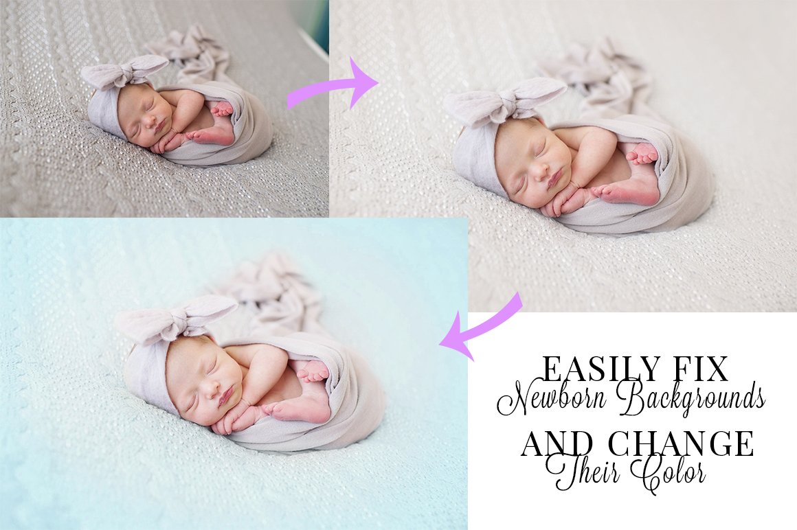 Newborn Backdrop Overlays-PS + PSEpreview image.