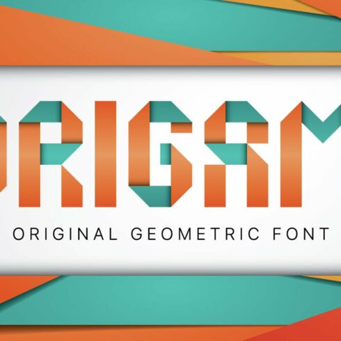 Origami geometric typeface cover image.