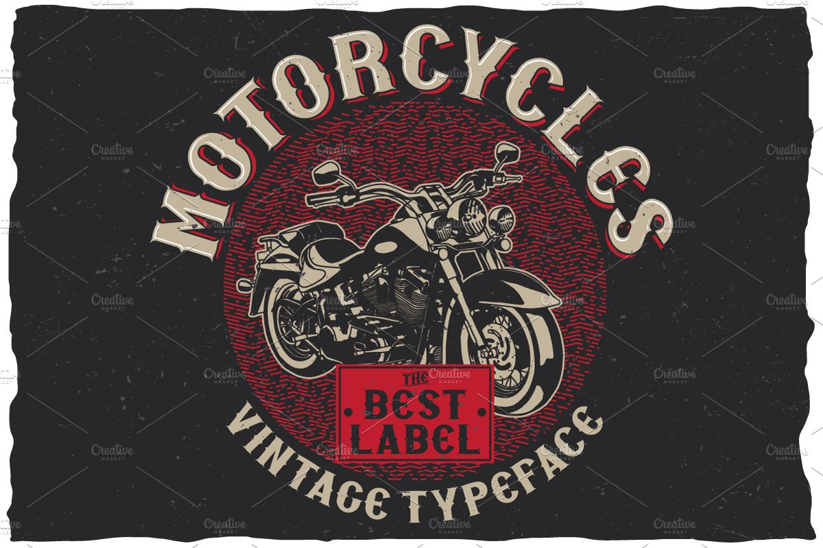 Motorcycles typeface cover image.