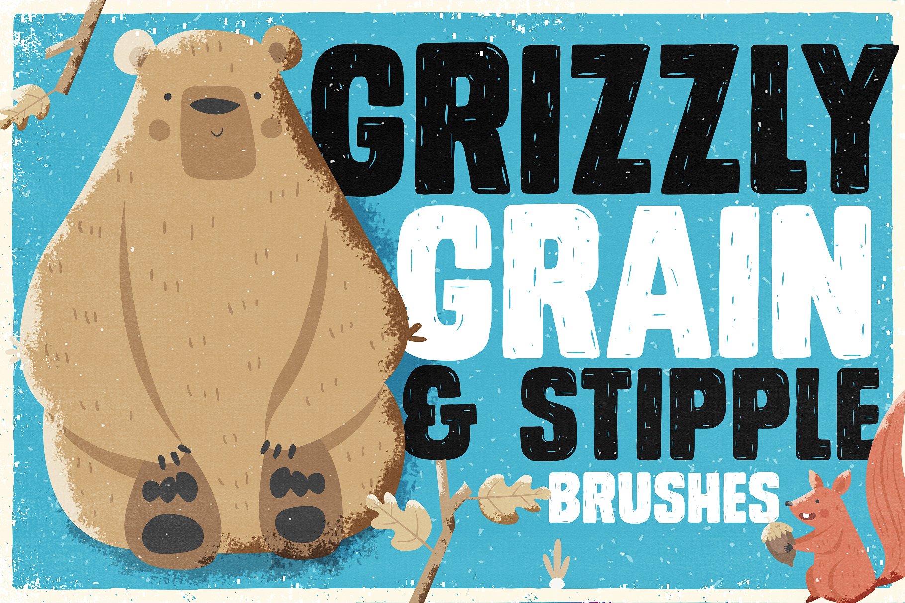 Grizzly Grain & Stipple Brushescover image.
