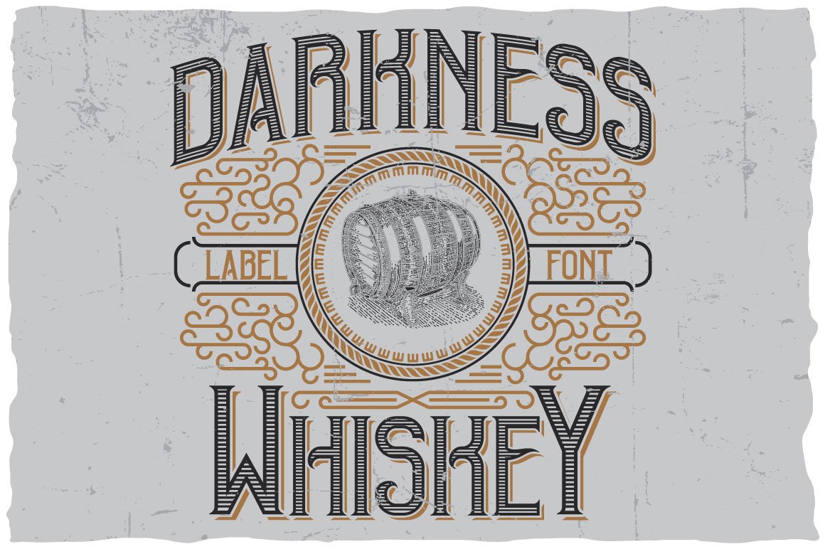 Vintage Darkness Label Font preview image.