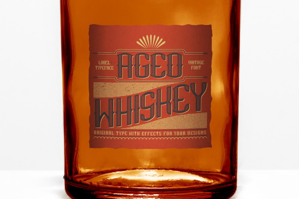 AgedWhiskey Typeface preview image.