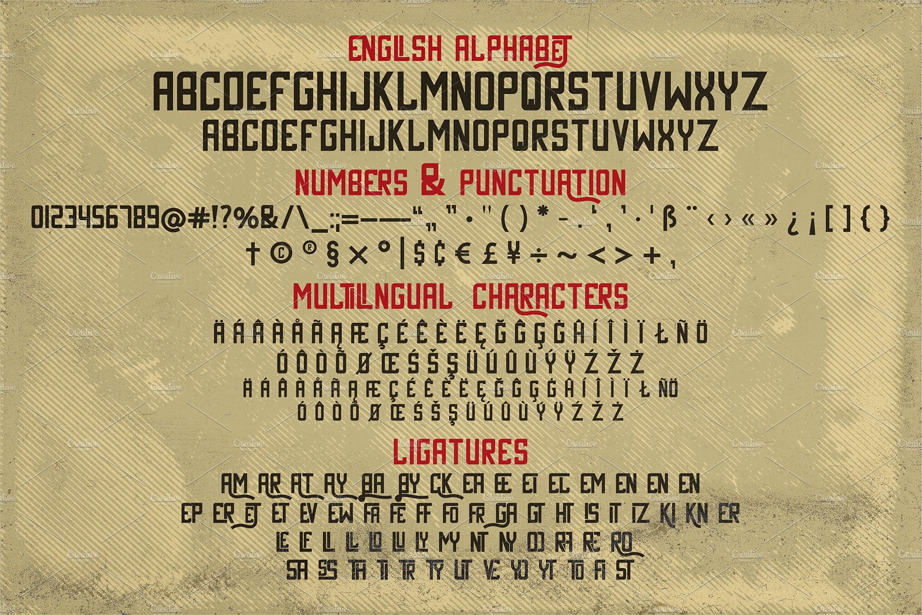 Competition font preview image.