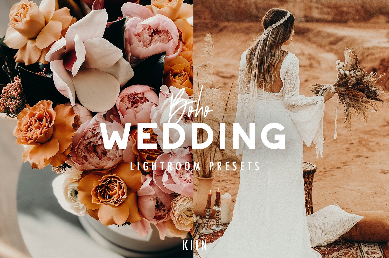 10 BOHO WEDDING LIGHTROOM PRESETScover image.