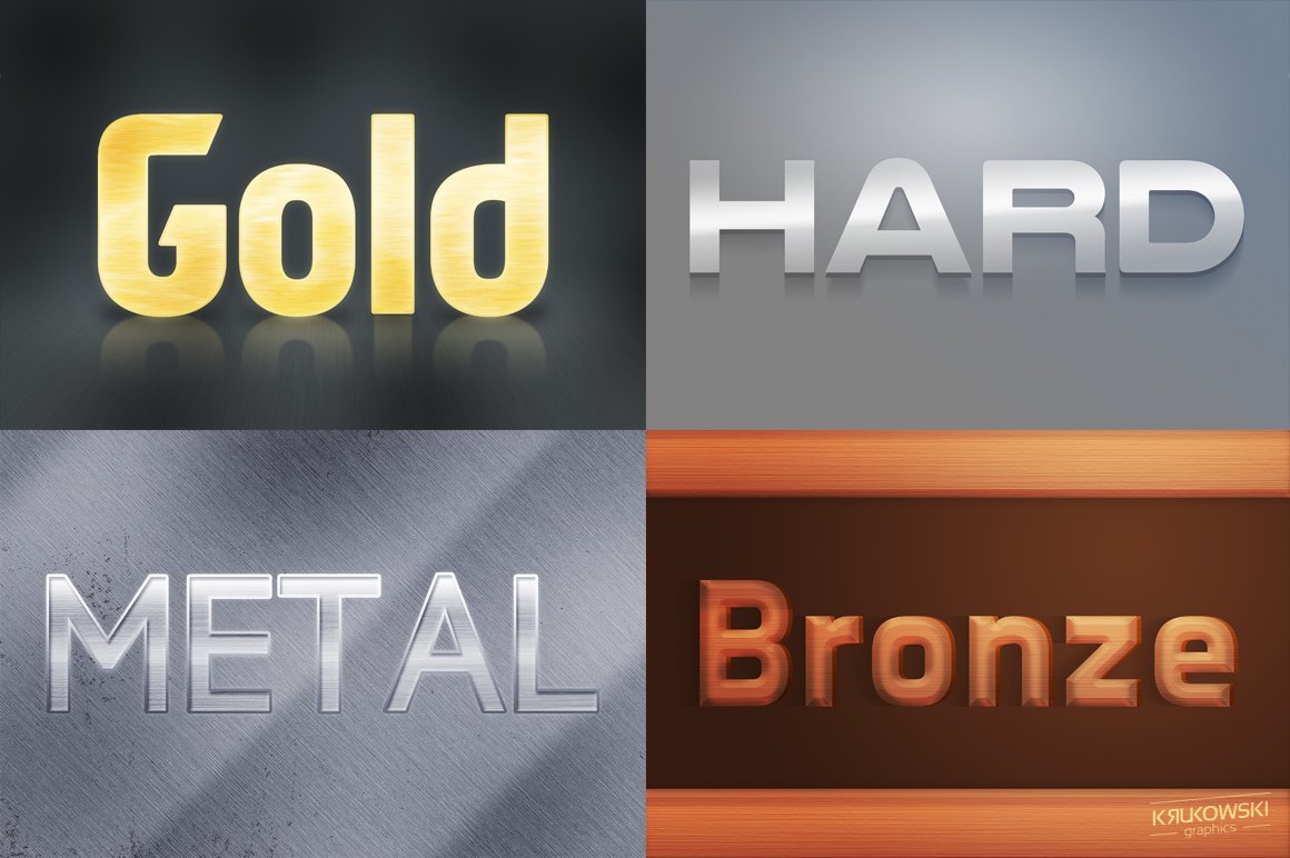 Metallic Text Effects Mockuppreview image.