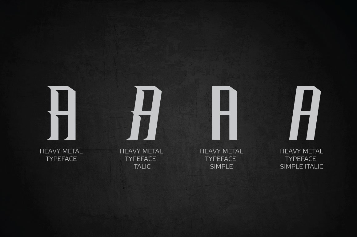 HeavyMetal Typeface preview image.