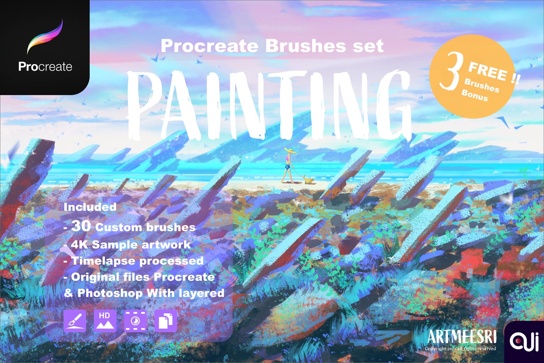 Procreate Brushes set : Paintingcover image.