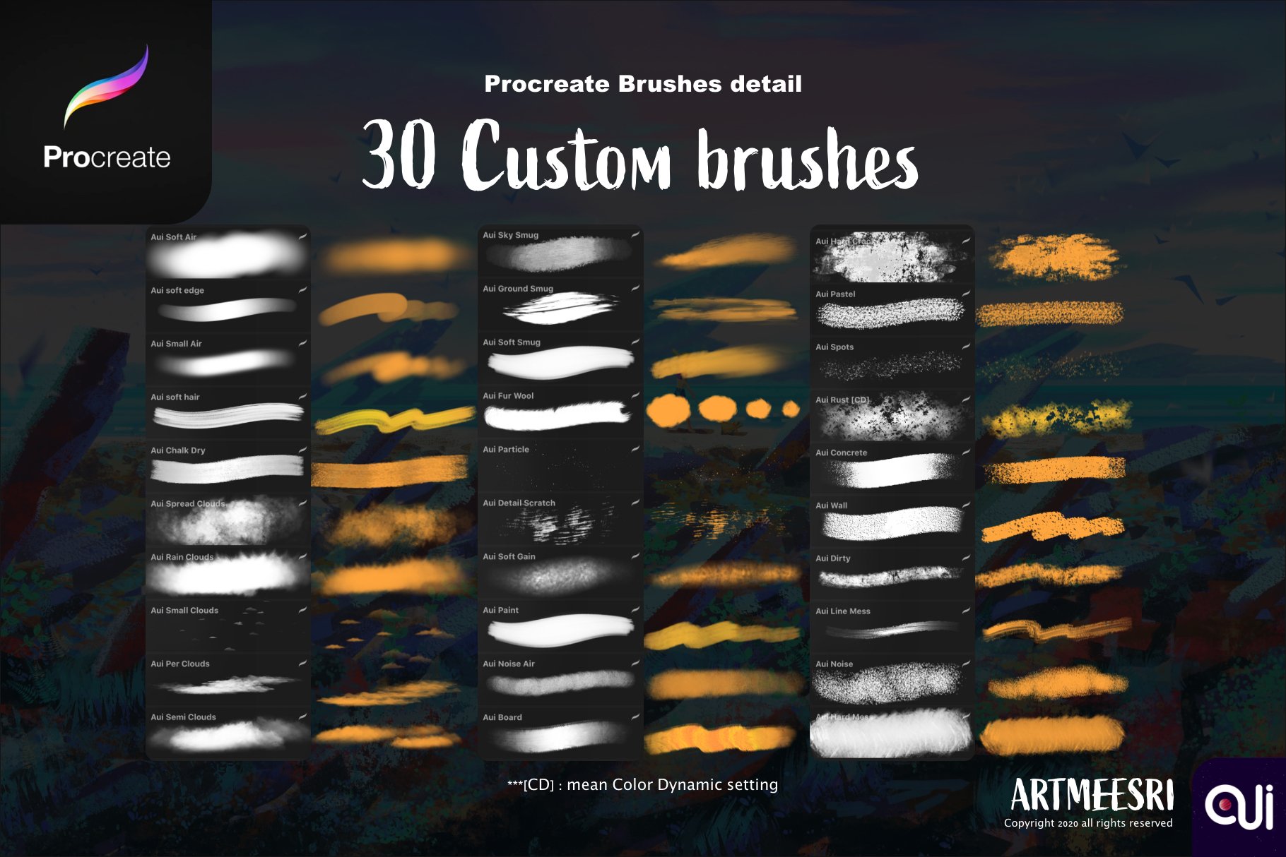 Procreate Brushes set : Paintingpreview image.