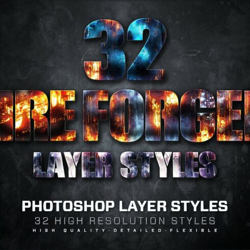 32 Fire Forged Layer Styles 1cover image.