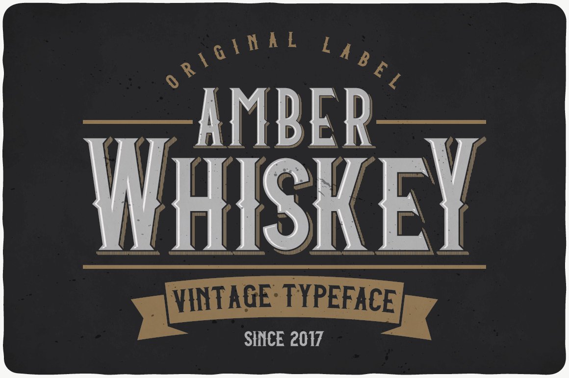 Amber Whiskey Typeface cover image.