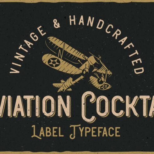 Aviation Cocktail Font + BONUS cover image.