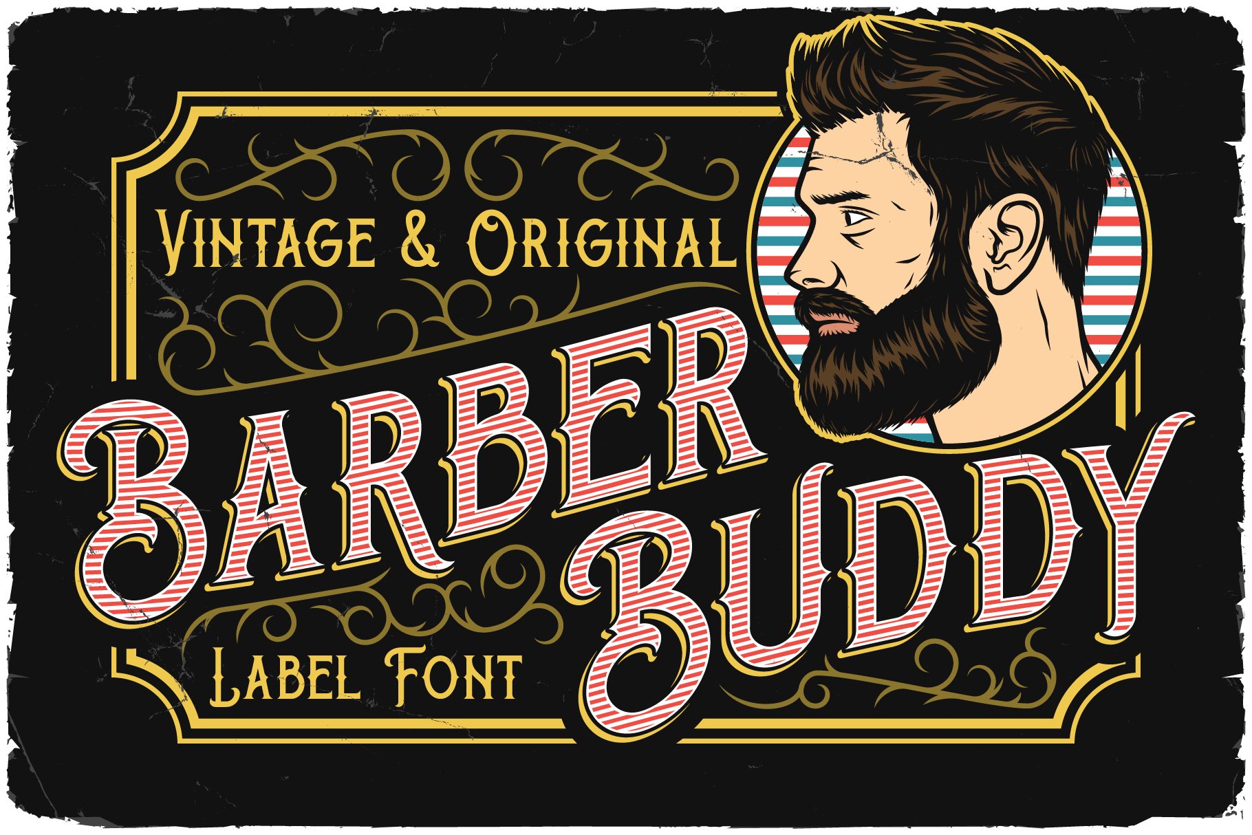 Barber Buddy Layered Font cover image.