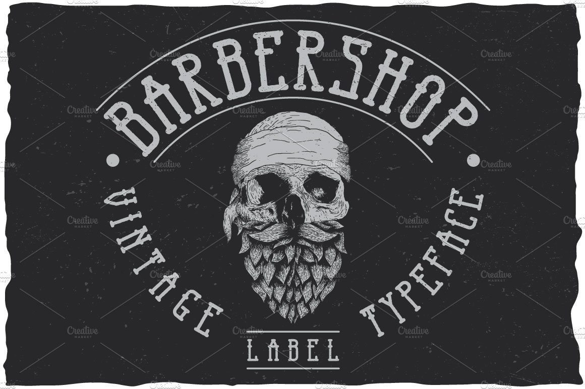 Barbershop Vintage Label Typeface cover image.