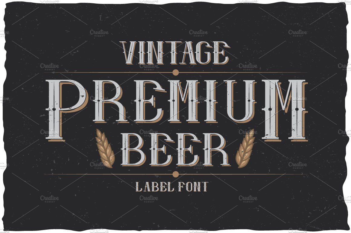 Premium Beer Vintage Label Typeface cover image.