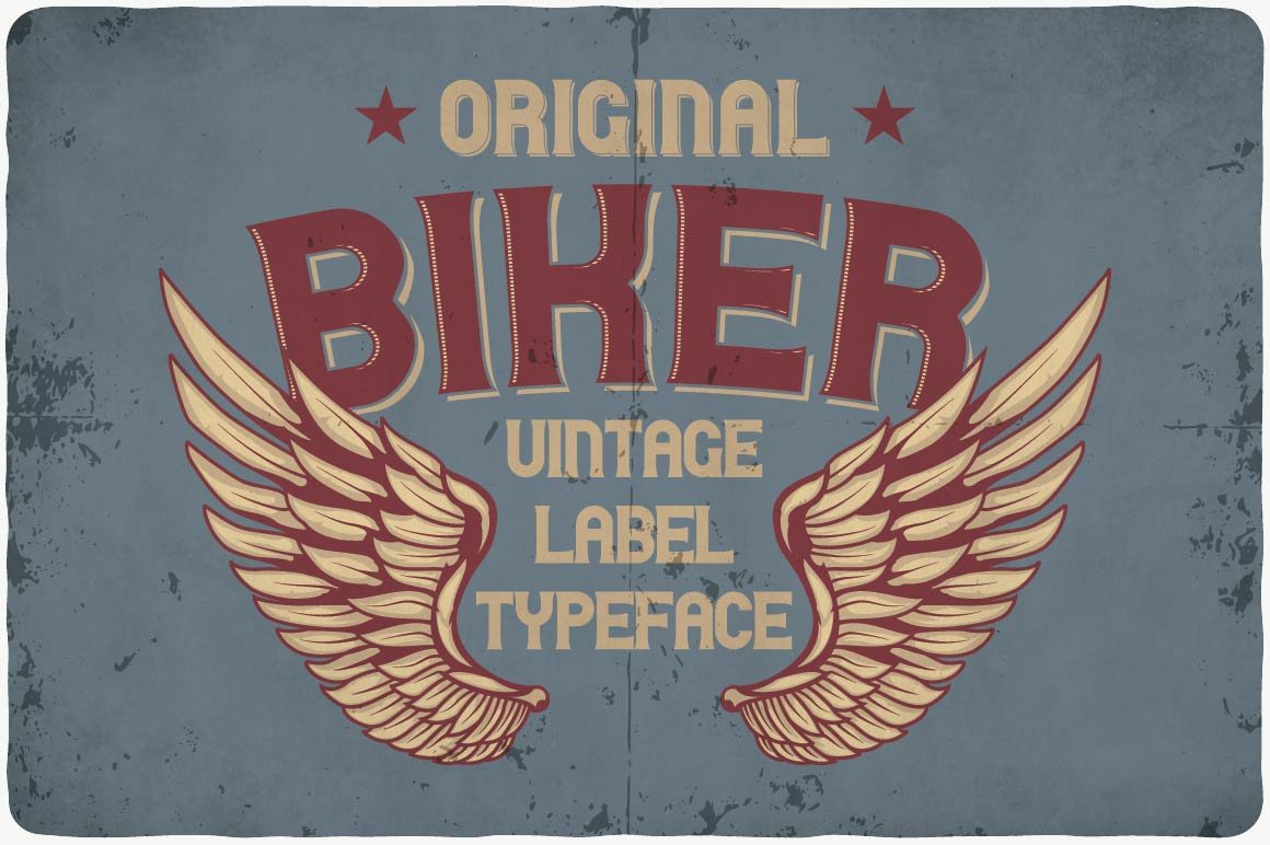 Biker typeface cover image.