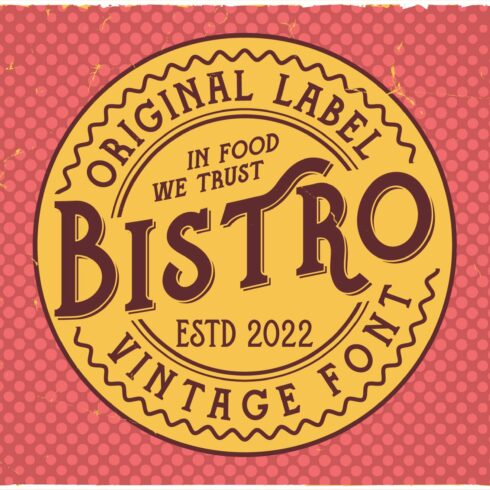 Bistro Font and graphics cover image.