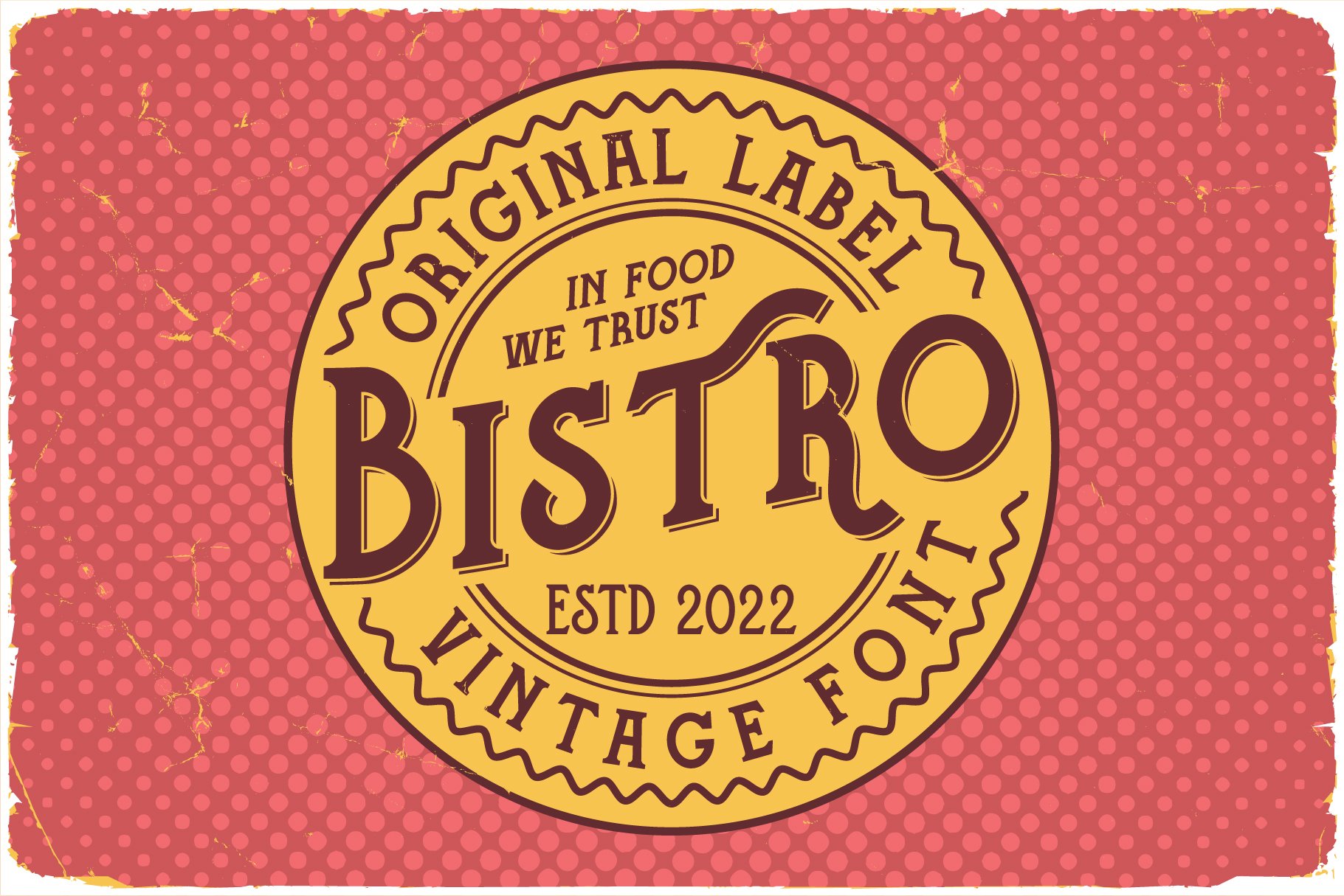 Bistro Font and graphics cover image.