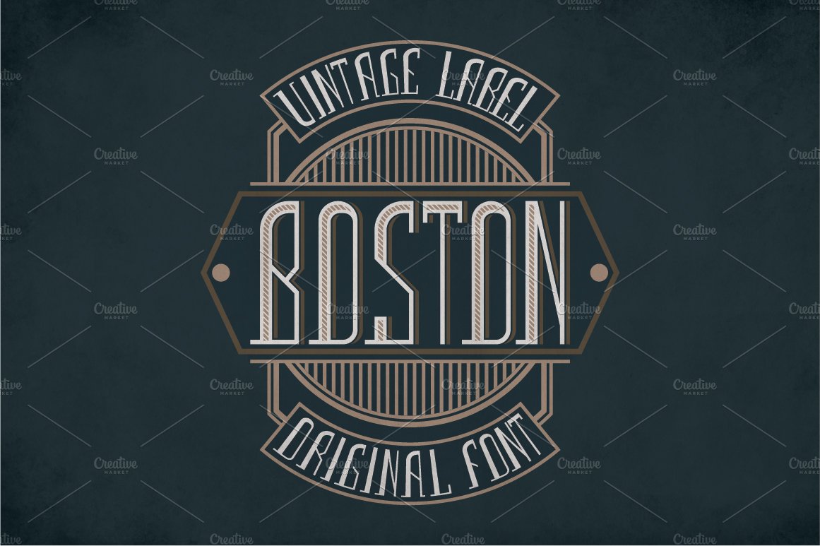 Boston Vintage Label Typeface – MasterBundles