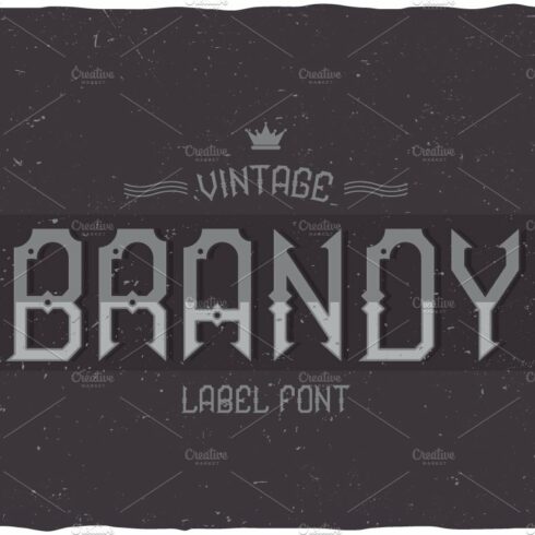 Brandy Vintage Label Typeface cover image.