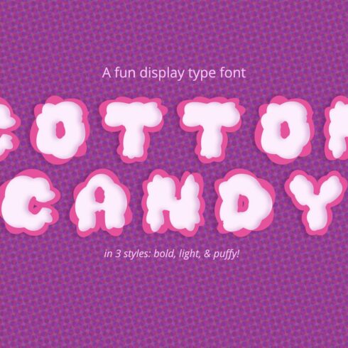 Fun Bubble Display Font Cotton Candy cover image.