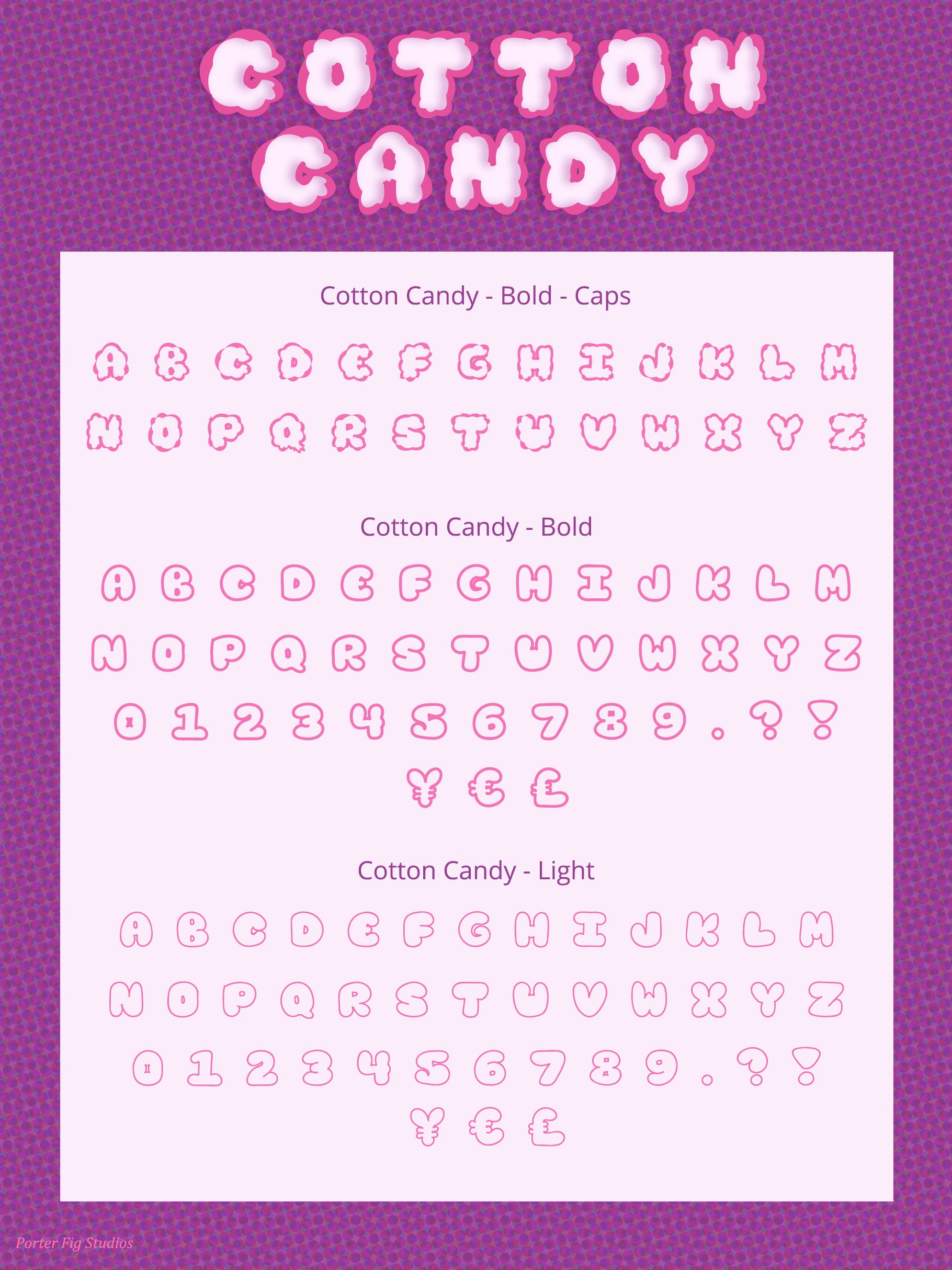 Fun Bubble Display Font Cotton Candy preview image.