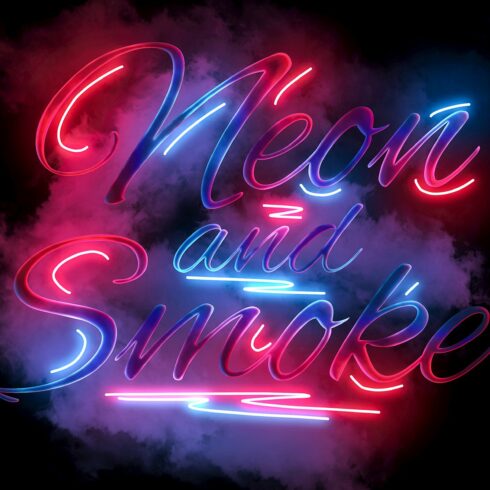 Neon and Smoke Photoshop Effectcover image.