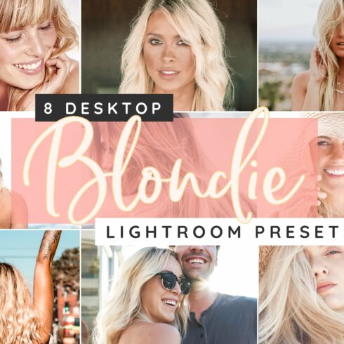 Blond hair Lightroom desktop presetscover image.