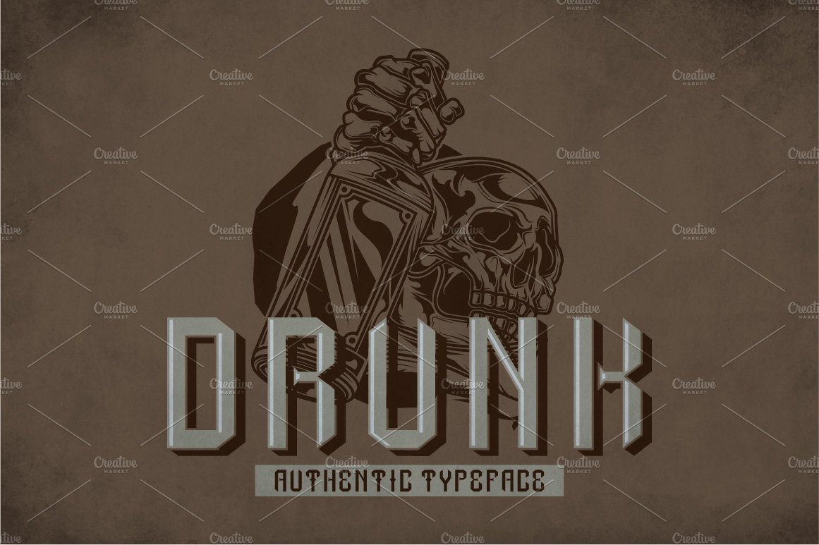 Drunk Modern Label Typeface cover image.