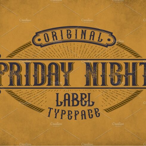 Friday Night Vintage Label Typeface cover image.