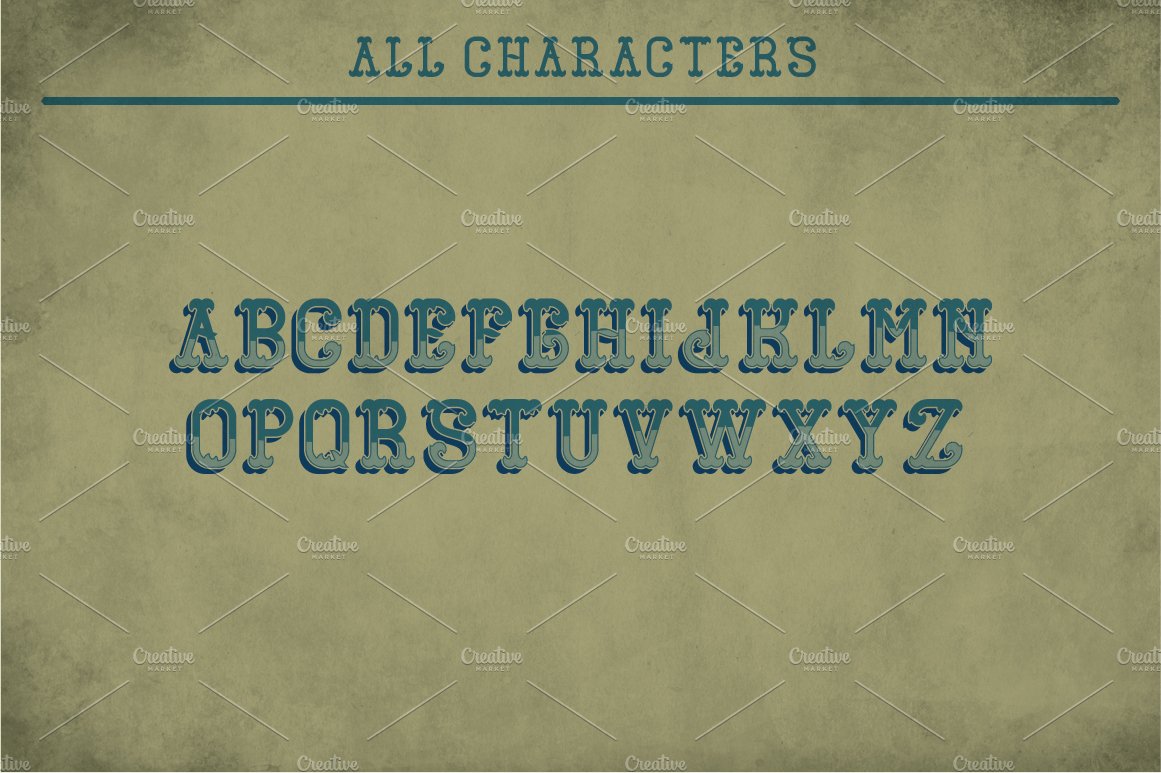 Gangster Vintage Label Typeface preview image.