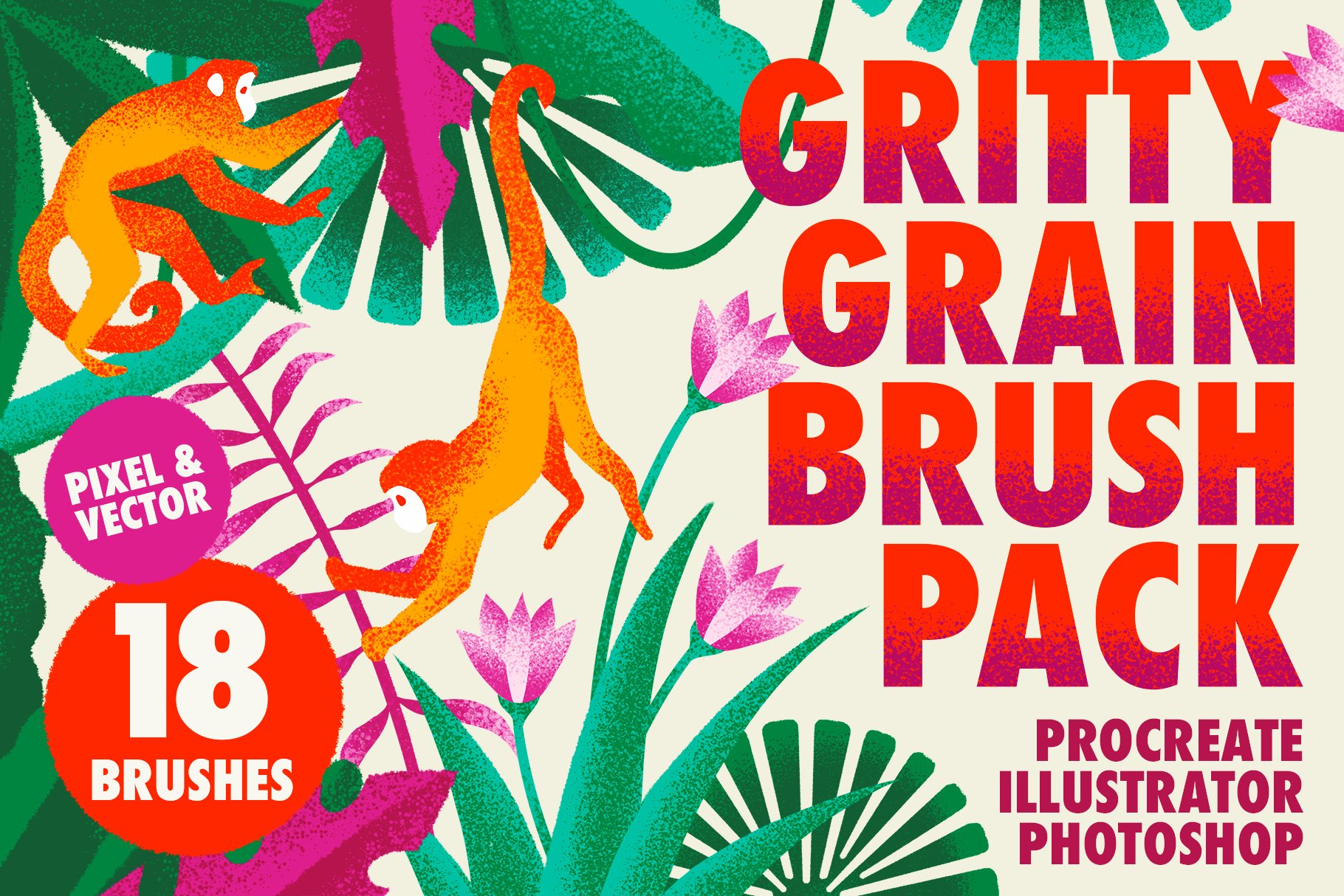 Gritty Grain Brushes Pack - Shaderscover image.