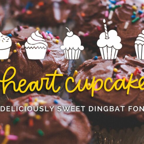 I Heart Cupcakes Dingbat Font cover image.