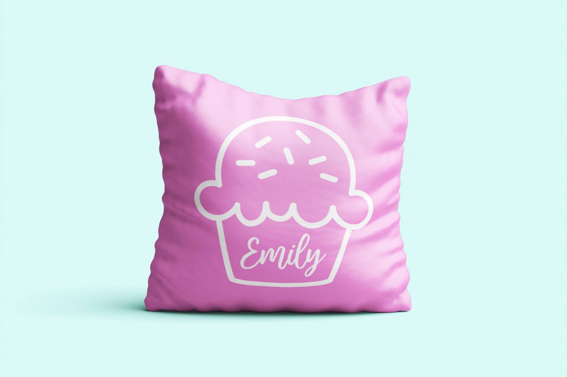 cm kbecca iheartcupcakes dingbat font pillow example 966