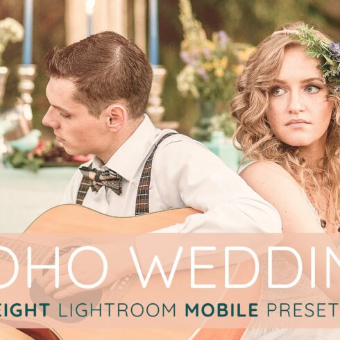 Boho wedding mobile presetscover image.