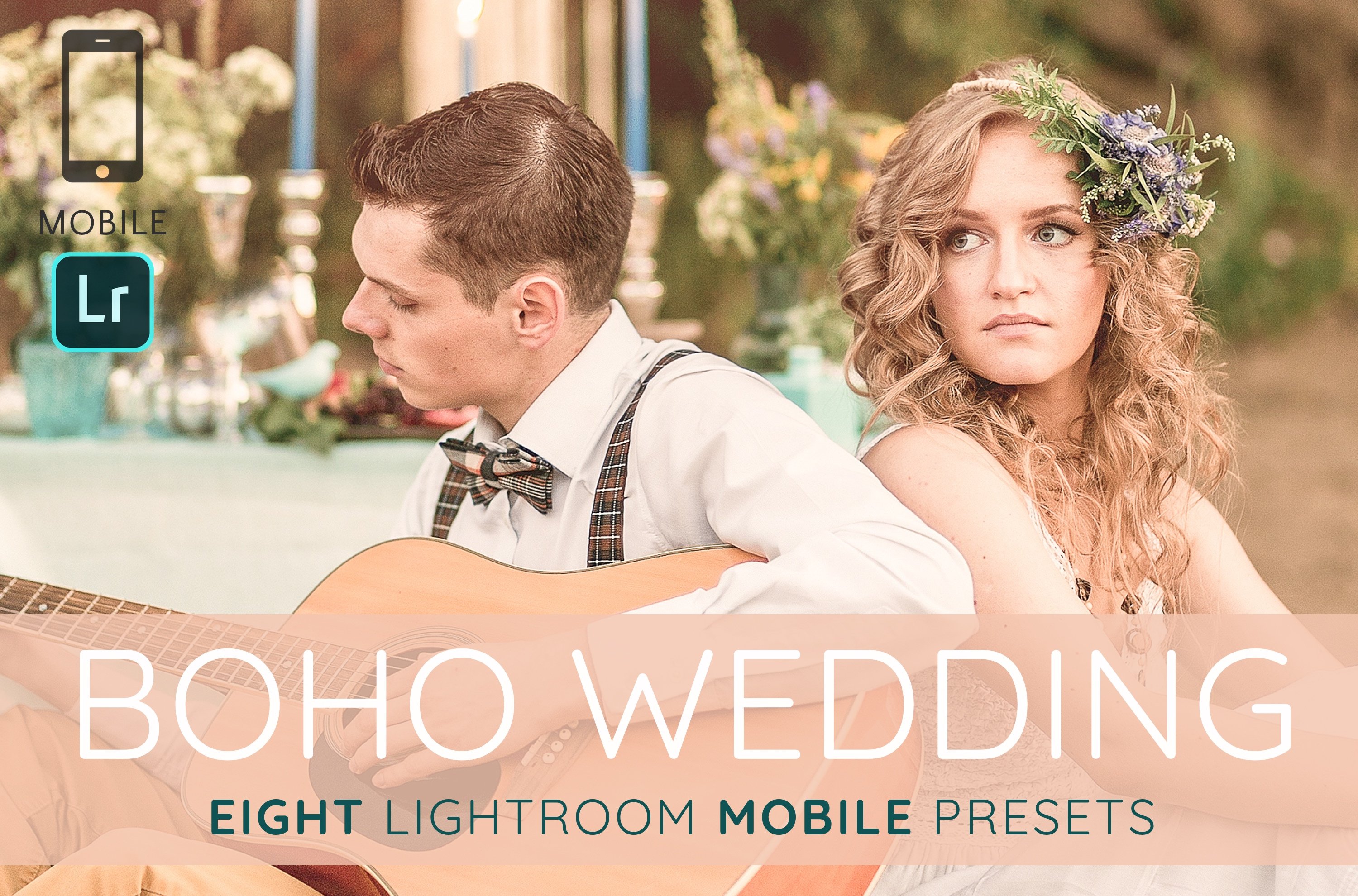 Boho wedding mobile presetscover image.