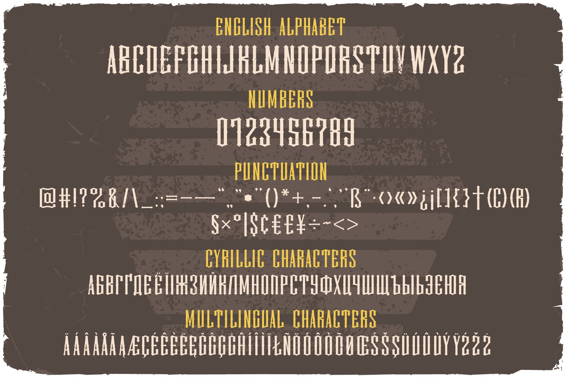 A set of different type of font and numbers.