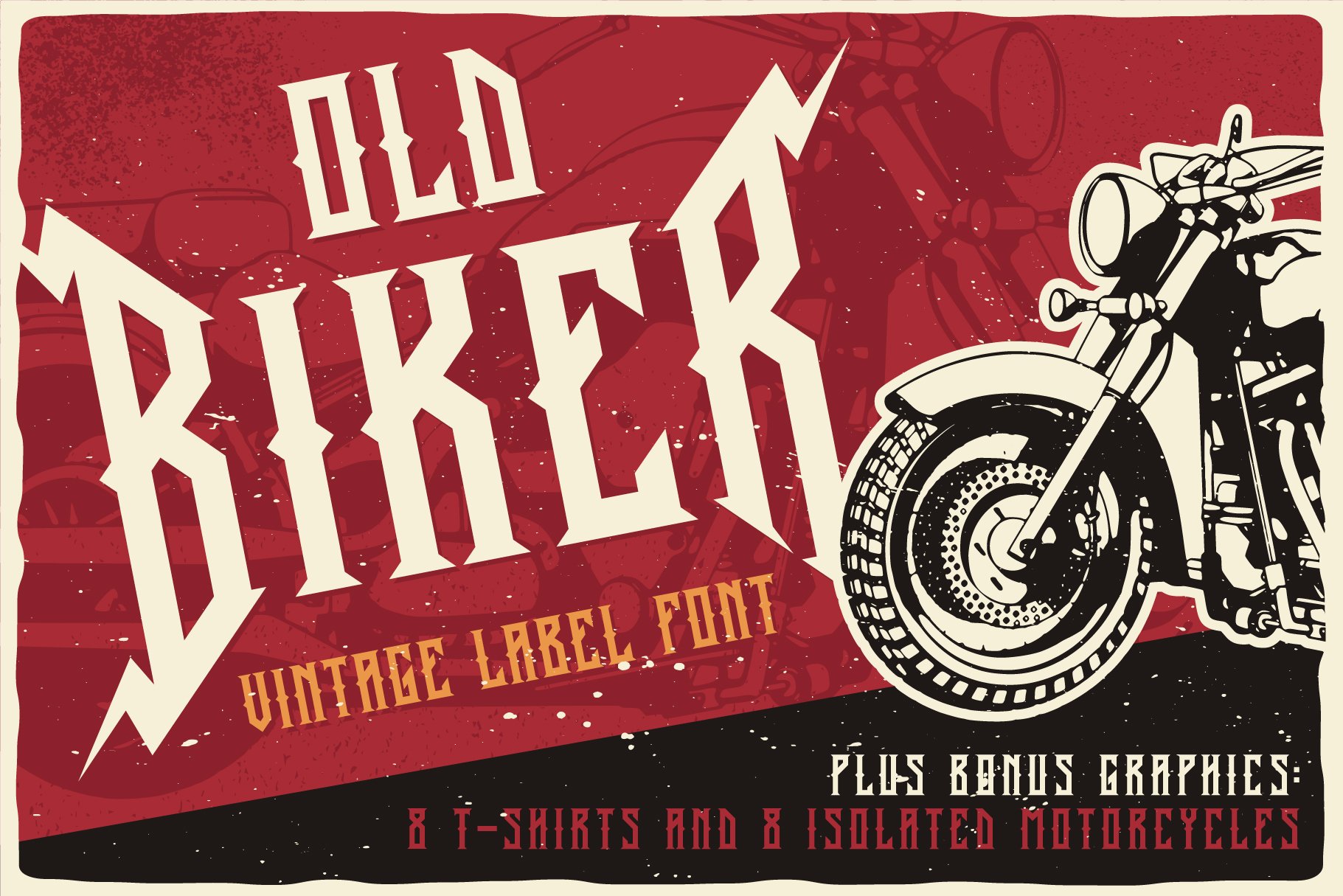 Old Biker Label Font + Bonus cover image.